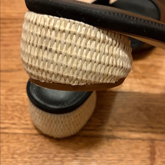 Nordstrom Black Mules with Woven Heel - Picture 7 of 8